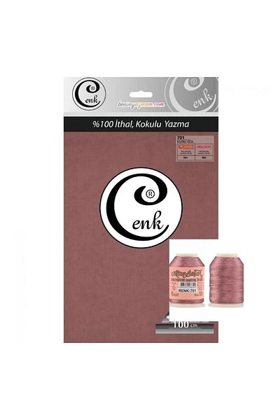 Yüsra Shop Cenk Imported Writing 701 Dry Rose 100 cm Six-Pointed 20 Gr Needlework Thread with Rope