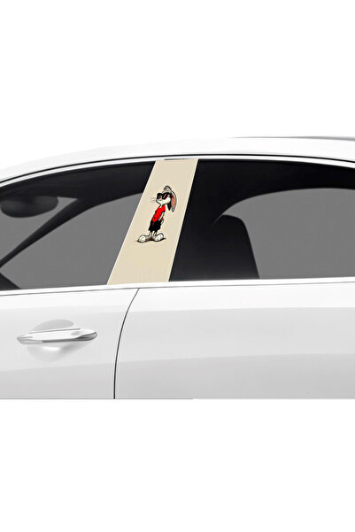 Çağlayan Reklam رقائق تغطية عمود باب السيارة بنمط باغز باني (مجموعة اليسار وا...