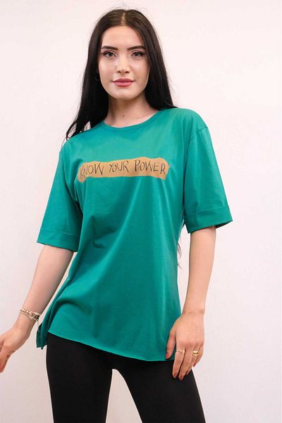 Skygo Fashion Line Crew Neck Oversize T-Shirt Green
