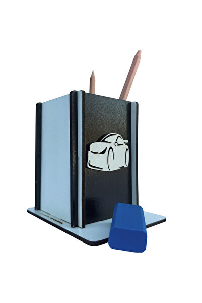 GOOD SIGN Masa Üstü Kalem Düzenleyici, Araba Logolu Kalemlik, Kalem Kırtasiye Organizer, Okul Kalemlik