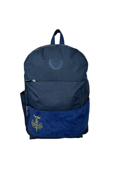 Fenerbahçe Navy Blue Parachute Backpack with Tape and Blue Suede Detail