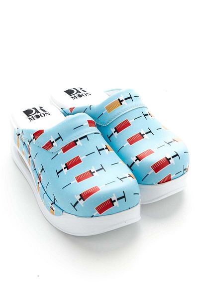 DRMOON Turquoise Orthopedic Medical Clogs for Women Airmax Syringe