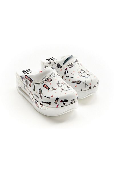 DRMOON White Orthopedic Medical Clogs for Women Airmax Beauty Face