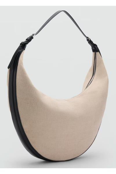 craftkozmetik Oval Linen Blend Women's Shoulder Bag