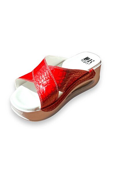 DRMOON Orthopedic sandals with straps, women, red