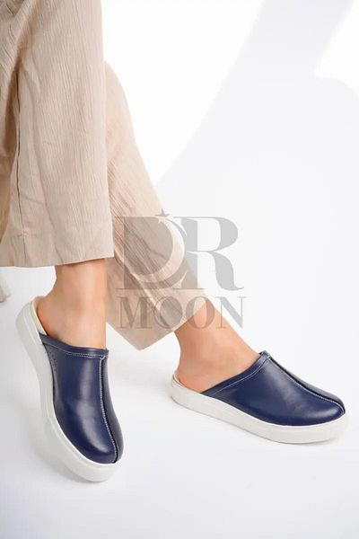 DRMOON Navy Blue Orthopedic Clogs for Women - Comfort Flexi Model