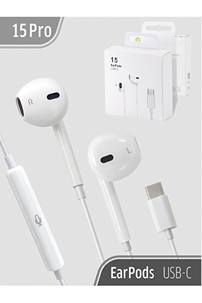 Edit Teknoloji Tonex EarPods 15 Pro Max USB-C Kulaklık | HD Stereo | Apple Tarzı Tasarım | Mikrofonlu