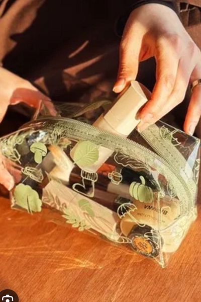 SB Moda Transparent Patterned Makeup Bag