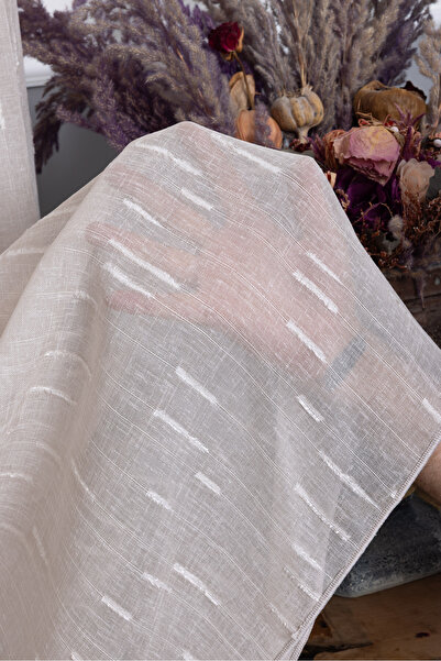 Payidar Keten Deniz Gri 1/3 Sık Pileli Ütü İstemez Kırışmaz Yeni Sezon Salon Oda Tül Perdesi