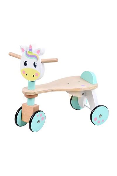 Kardett Wooden Bike for Kids – Ride-On with 4 Wheels, Unicorn Model, Balance Toy, 2-4