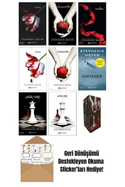 Epsilon Yayınevi Stephenie Meyer 9 Kitap Seti + Okuma Sticker'ları