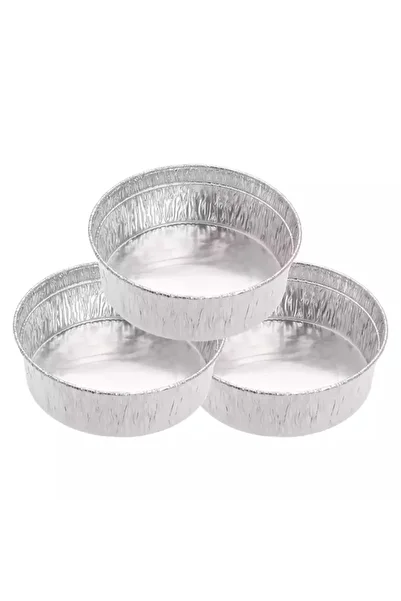 ayliz plast&ambalaj 100 Pieces Aluminum Disposable Soufflé and Kunefe Container – Oven Dessert Bowl