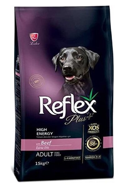 Reflex Plus High Energy Yüksek Enerjili Biftekli Yetişkin Köpek Maması 15 kg (V2)