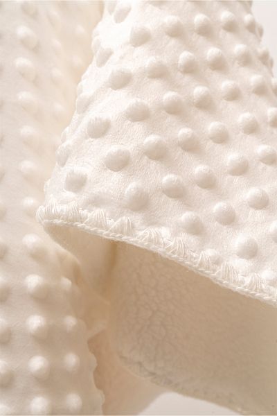 MAHFEL 100% Welsoft and Fleece Double Layer 1St Class Baby & Kids Blanket Ecru
