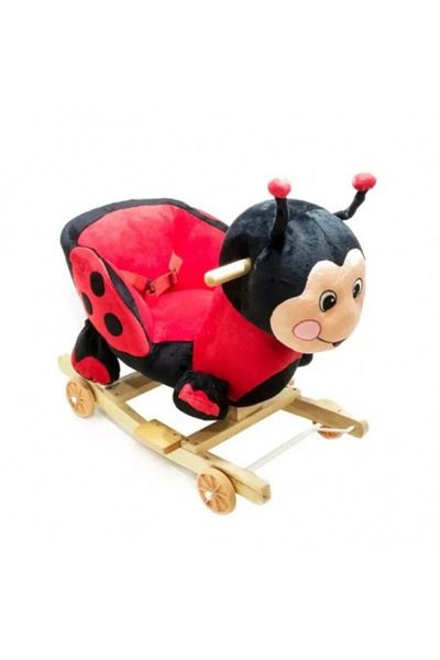 Kardett Ladybug rocking chair for children, with ride-on function, wheeled sled and interactive sounds