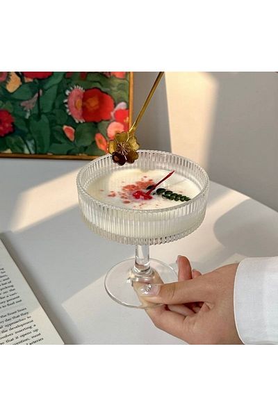 Generic Glass cups designed for desserts or ice cream, 2 pieces