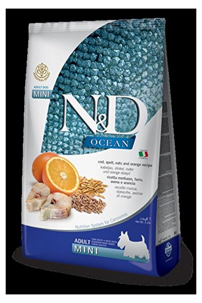 N&D Ocean Düşük Tahıllı 2,5 kg Morina Balıklı Portakallı Küçük Irk Yetişkin K...