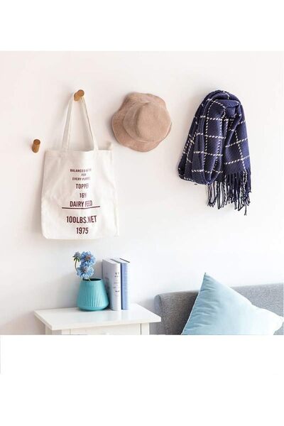 viveres 4 Lü Set Dekoratif Ahşap Duvara Monte Modern Antre , Hol ,Banyo, Mutfak Askılık , Havluluk