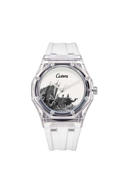 catera Men's watch, white transparent, Rebel