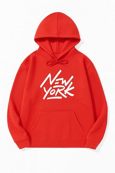CLASSY.MODA New york written Hooded sweatshirt