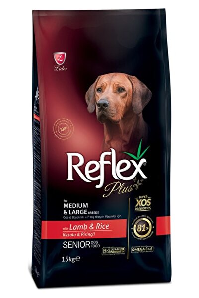 Reflex Plus Kuzulu Orta ve Büyük Irk Yaşlı Köpek Maması 15 Kg (V2)