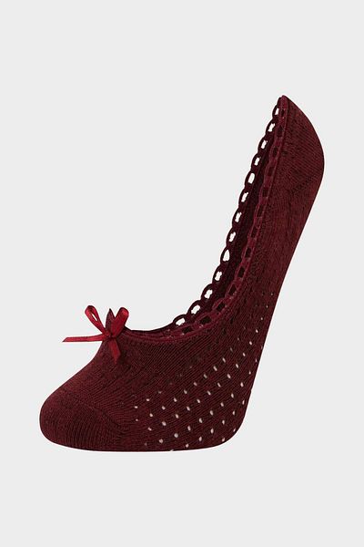 DeFacto Women's Invisible 3-Piece Cotton Ballerina Socks Z9631Azns