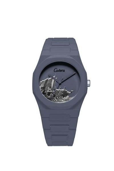catera Men's Grey Carbon Fiber Watch