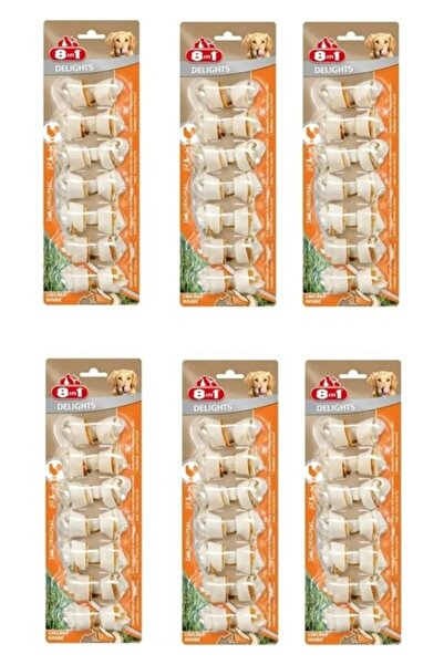 8in1 Delights Bones Tavuklu xs Köpek Ödül Kemiği 7 Li x 6 Adet