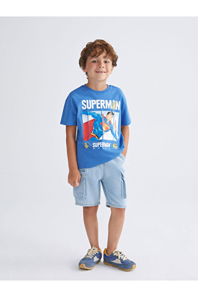 LC Waikiki شورت جينز للأولاد من إنديجو بخصر مطاطي