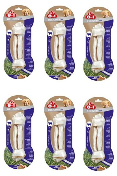 8in1 Delights Bones Large Biftekli Köpek Ödül Kemiği 85 gr. x 6 Adet
