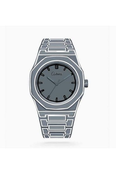 catera Men's watch with a gray carbon strap