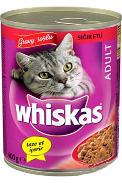 Whiskas Yaş Mama Teneke 400GR Sığır Etli (Beef) - 24'lü