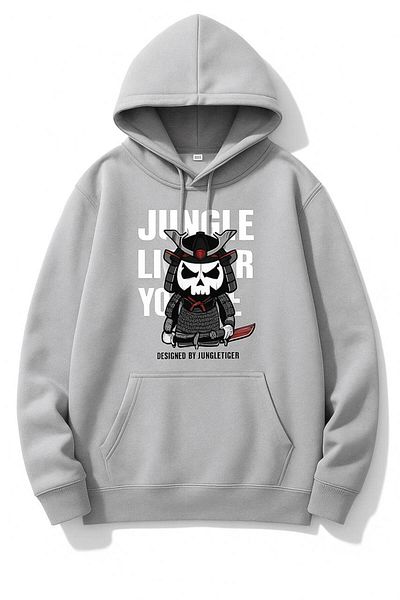 CLASSY.MODA Samurai Printed Hooded Sweatshirt