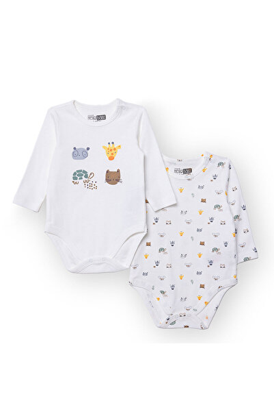ebebek Hello Baby HelloBaby Erkek Bebek 2li Uzun Kol Body Çıtçıtlı Yaka