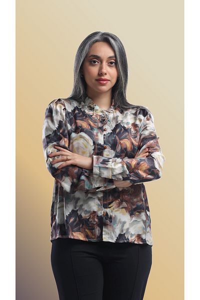 SUGA Floral silk shirt