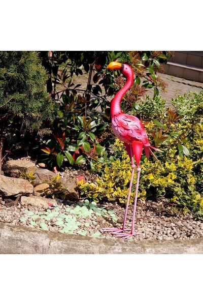 Mercaton Garden decoration, metal, flamingo, 14x24x65 cm