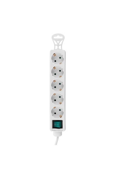 S-LINK Spg-f05, 5 Soket, Akım Korumalı Priz, 1.5mt Kablo, 306 Joule (beyaz)