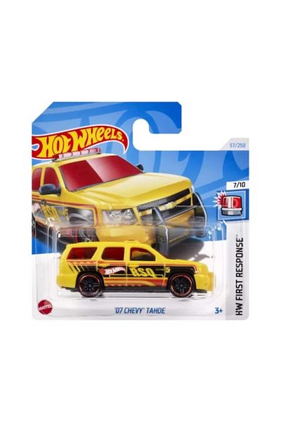 HOT WHEELS Masinuta Metalica Hot Wheels, 07 Chevy Tahoe, Colectia HW First Response - Editia 2024, Galben, 1:64