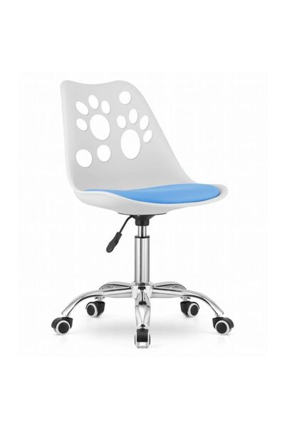 Mercaton Scaun de birou, Mercaton, Print, rotativ, PP, alb și albastru, 50x57...