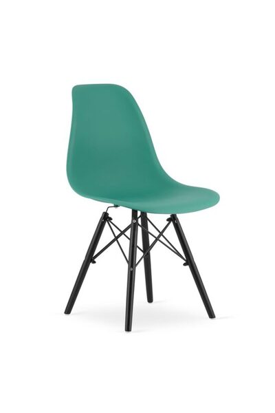 Mercaton Scaun stil scandinav, Mercaton, Osaka, PP, lemn, verde si negru, 46x54x81 cm