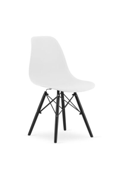 Mercaton Scaun stil scandinav, Mercaton, Osaka, PP, lemn, alb si negru, 46x54...