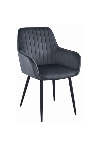 Mercaton Kitchen/living room chair, Mercaton, Solden, velvet, metal, dark gra...