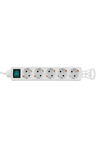 S-LINK Spg-f05، 5 مقابس، مقبس حماية من التيار، كابل 1.5 متر، 306 جول (أبيض)