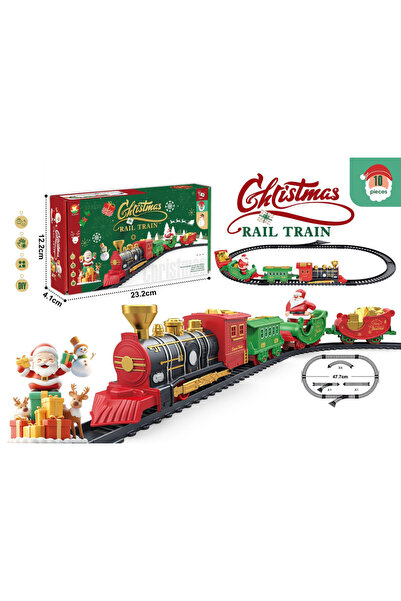 Choice6 مجموعة قطار عيد الميلاد للأطفال مع موسيقى وأضواء، نموذج قطار كهربائي ...