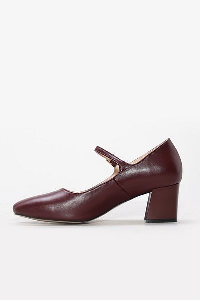 FAST STEP Genuine Leather Women's Thick Heeled Shoes 064Za369