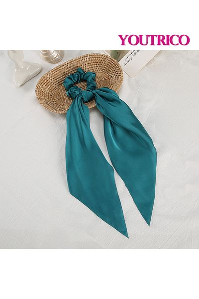 Youtrico 1pcs Satin-bow, long headband with a scrunchie,hair clips,Large hair ties- Gift / Wedding /Birthday
