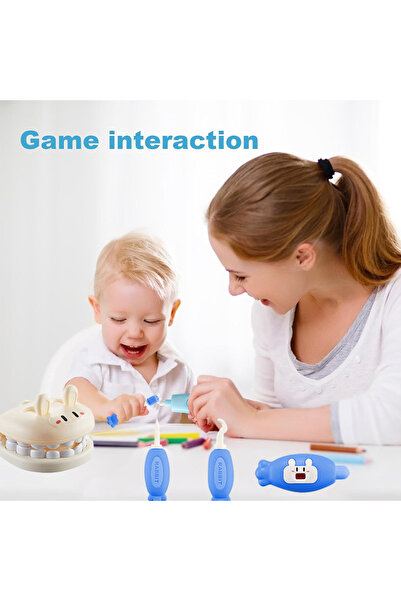 Ma Baby Doctor Kit for Kids, 13 Pieces Medical Dentist Educational Toys with Rabbit Carry Case