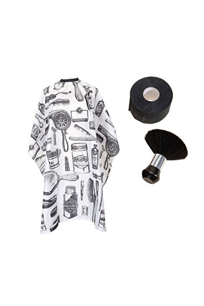 Choice1 white-3pcs 2/3pcs set Barber wrap set Waterproof Hair Cutting Cape with Neck Duster Professional Ba