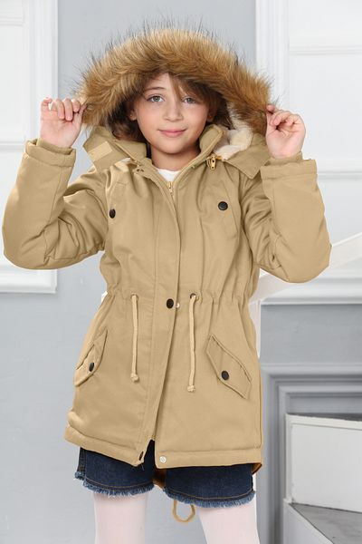 Asortik Kids Girl's Removable Hooded Waterproof Down Coat