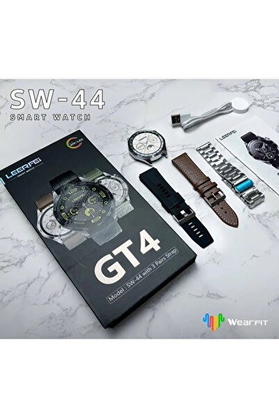 LEERFEI gt4 akıllı saat yuvarlak kasa amoled ekran smart watch los ve android...